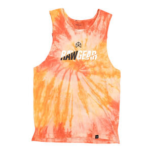 RAWGEAR Shirt Tie-Dye Tank Top Size Medium Orange/Yellow Sz XL